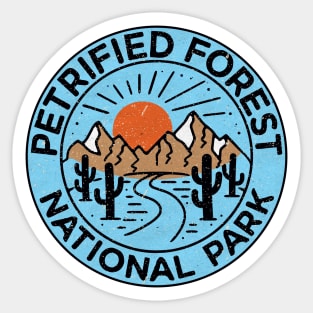 Petrified Forest National Park Arizona Cactus Mountains Laptop Sticker